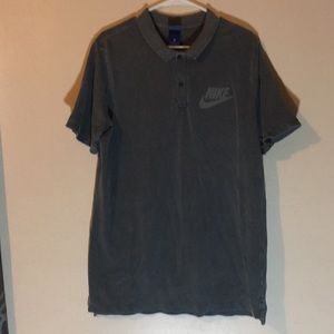 Nike Men's Sportswear Wash Hybrid Pique Polo,  Black/Anthracite/Cool Grey  L